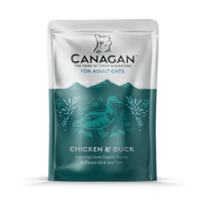 Canagan Grain Free For Adult Cat Chicken & Duck Pouches  無穀物雞肉及鴨肉鮮肉滋味包 85g X 8